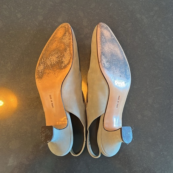 Salvatore Ferragamo Vintage Kitten Heel Almond Toe Strappy Leather Shoes - Picture 8 of 10